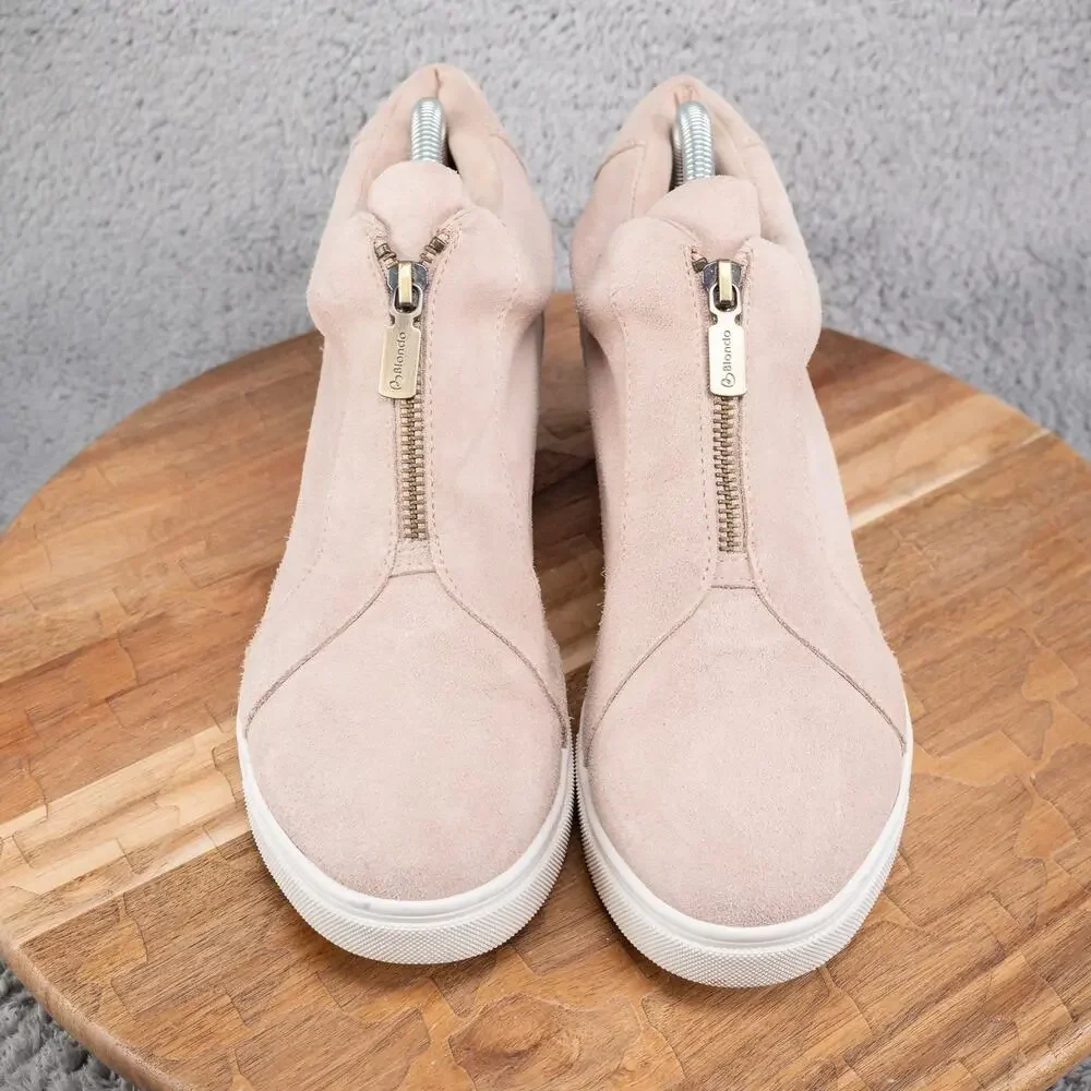 Blondo Glenda‎ Waterproof Sneaker Bootie Mushroom Suede Size 10 M